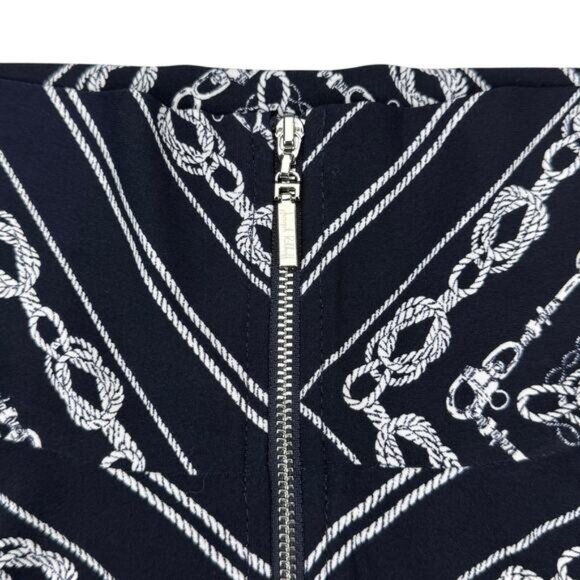 Joseph Ribkoff Sleeveless Navy Patterned Women's Dress Size 6 - Picture 4 of 6